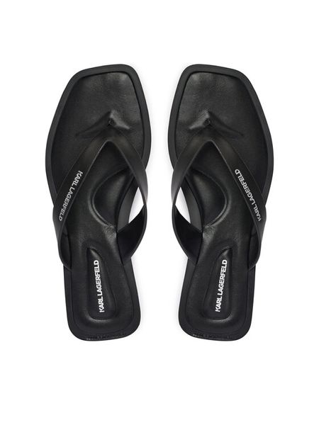 KARL LAGERFELD Japonki Brio II KL85406 Czarny. Czarne klapki KARL LAGERFELD, bez wzorów, ze skóry, bez obcasa. Za 294.99 zł.