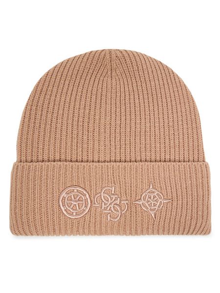Guess Czapka AW5404 POL01 Beżowy. Brązowe czapki Guess, z aplikacjami. Za 89.99 zł.