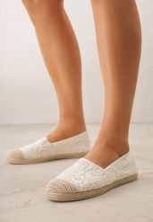 Beżowe Espadryle z Koronkową Cholewką i Podeszwą z Plecionki Marilex. Brązowe espadryle Renee, bez wzorów, z koronki, bez obcasa, bez zapięcia. Za 69.99 zł.