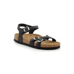 Birkenstock Kumba Black Kapcie Damskie. Czarne obuwie domowe Birkenstock, bez wzorów, z gumy, bez zapięcia. Za 878.00 zł.