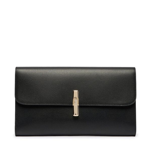 Torebka Furla. Czarne kopertówki Furla, bez wzorów, bez dodatków. Za 899.99 zł.