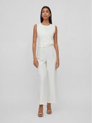 Vila Kombinezon 14083352 Biały Regular Fit. Białe sukienki Vila, bez wzorów, z syntetyku, bez kołnierzyka, bez ramiączek. Za 349.99 zł.