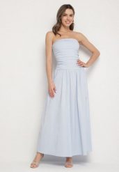 Niebieska Sukienka z Bawełny Typu Bodycon Filarose. Niebieskie sukienki Born2be, na co dzień, l, bez wzorów, z bawełny, eleganckie, bez kołnierzyka, bez ramiączek, maxi, bodycon. Za 169.99 zł.