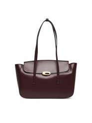 Calvin Klein Torebka Hardware Flap Tote Bag LV04F3145G Bordowy. Czerwone torebki klasyczne Calvin Klein, bez wzorów, ze skóry, bez dodatków. Za 799.99 zł.