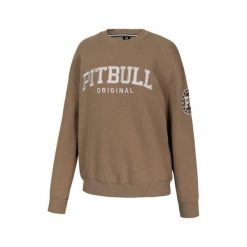 Bluza damska Pitbull oversize Tyrian. Brązowe bluzy PITBULL, xl, bez wzorów, bez kaptura. W wyprzedaży za 159.00 zł.