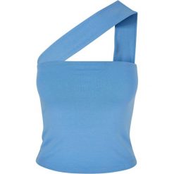 Top Damski Skrzyżowane Ramiączka. Niebieskie topy Urban Classics, l, bez wzorów, bez kołnierzyka, bez ramiączek. Za 64.99 zł.
