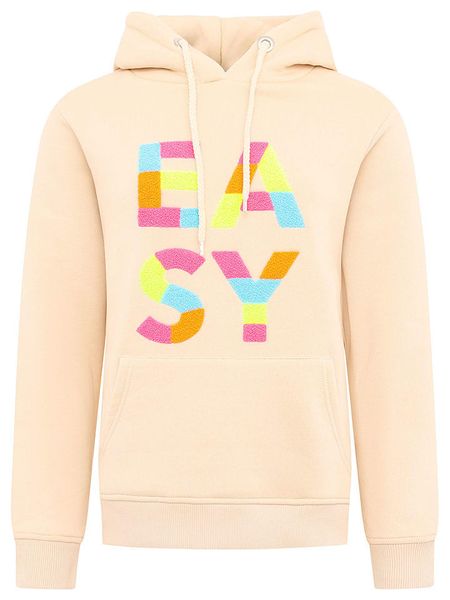 Zwillingsherz Bluza "EASY" w kolorze beżowym rozmiar: S/M. Brązowe bluzy Zwillingsherz, m, z aplikacjami, z kapturem. Za 174.84 zł.