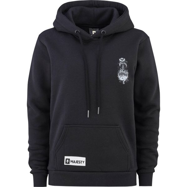Bluza damska z kapturem MAJESTY. Czarne bluzy Majesty, l, bez wzorów, z bawełny, z kapturem. Za 329.00 zł.