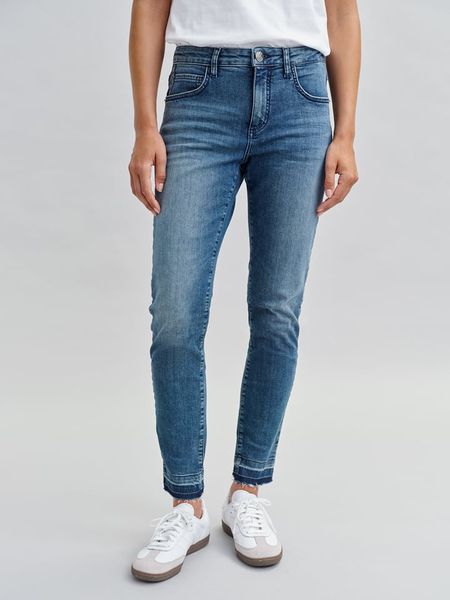 OPUS Dżinsy - Slim fit - w kolorze niebieskim rozmiar: 42/L28. Niebieskie jeansy Opus, l, z aplikacjami, z podwyższonym stanem. Za 134.85 zł.