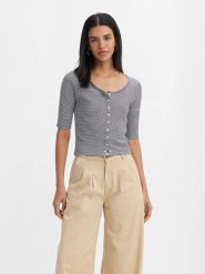 Levi's Koszulka w kolorze czarno-białym rozmiar: S. Białe bluzki Levi's®, s, bez wzorów, bez kołnierzyka, bez ramiączek. Za 65.54 zł.