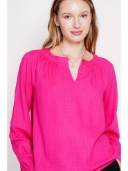 Le Jardin du Lin Lniana bluzka w kolorze różowym rozmiar: 40. Różowe bluzki Le jardin du lin, bez wzorów, ze lnu, bez kołnierzyka, bez ramiączek. Za 108.99 zł.