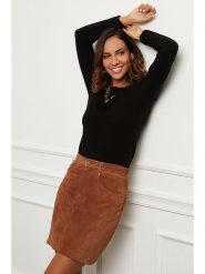 Soft Cashmere Kaszmirowy sweter w kolorze czarnym rozmiar: 34. Czarne swetry Soft Cashmere, bez wzorów, z kaszmiru, bez ramiączek. Za 180.49 zł.
