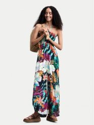 Desigual Kombinezon Daikiri 26SWPW57 Kolorowy Regular Fit. Sukienki Desigual, xl, bez wzorów, z wiskozy, bez kołnierzyka, bez ramiączek. Za 429.99 zł.