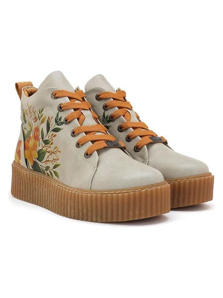 Goby Sneakersy w kolorze szaro-pomarańczowym rozmiar: 39. Pomarańczowe trampki Goby, bez wzorów, za kostkę, bez zapięcia. Za 294.95 zł.