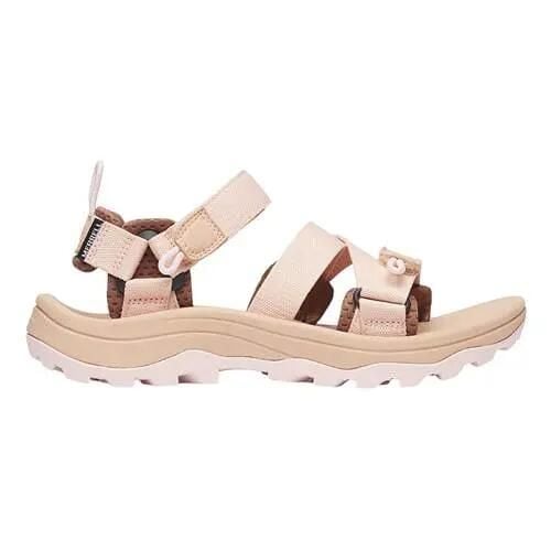 Buty trekkingowe damskie Merrell J008124. Brązowe trekkingi Merrell, z materiału, trekkingowe. Za 504.00 zł.
