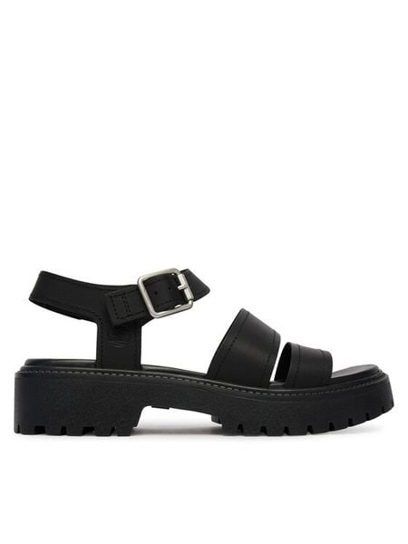 Timberland Sandały TB0A2EJMW021 Czarny. Czarne sandały Timberland, bez wzorów, ze skóry, bez obcasa, na płaskiej podeszwie, bez zapięcia. Za 379.99 zł.