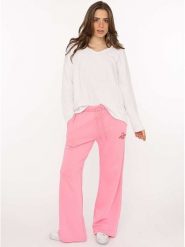 Zwillingsherz Spodnie dresowe "Feel Good Club" w kolorze jasnoróżowym rozmiar: L/XL. Różowe spodnie dresowe Zwillingsherz, l, bez wzorów, z bawełny. Za 132.36 zł.