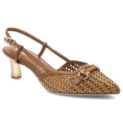 Brązowe Sandały Tamaris Eleganckie Obuwie Damskie. Brązowe sandały Tamaris, bez wzorów, ze skóry, eleganckie, bez obcasa, na obcasie, bez zapięcia. Za 319.00 zł.