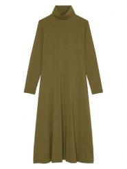 Marc O´Polo Sukienka w kolorze khaki rozmiar: M. Brązowe sukienki m, bez wzorów, z dżerseju, bez kołnierzyka, bez ramiączek, midi. Za 245.96 zł.