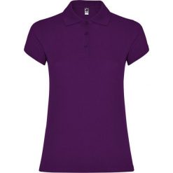 Damska Koszulka Polo W Gwiazdki. Fioletowe koszulki sportowe ROLY, bez wzorów, bez ramiączek. Za 60.99 zł.
