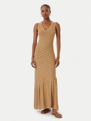 LOLA CASADEMUNT Sukienka dzianinowa MS2616040 Beżowy Slim Fit. Brązowe sukienki LOLA CASADEMUNT, m, bez wzorów, z dzianiny, bez kołnierzyka, bez ramiączek. Za 712.99 zł.