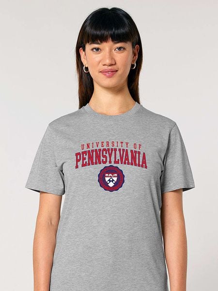American Universities Koszulka "University of Pennsylvania" w kolorze szarym rozmiar: XL. Szare bluzki American Universities, xl, bez wzorów, z bawełny, bez kołnierzyka, bez ramiączek. Za 74.63 zł.