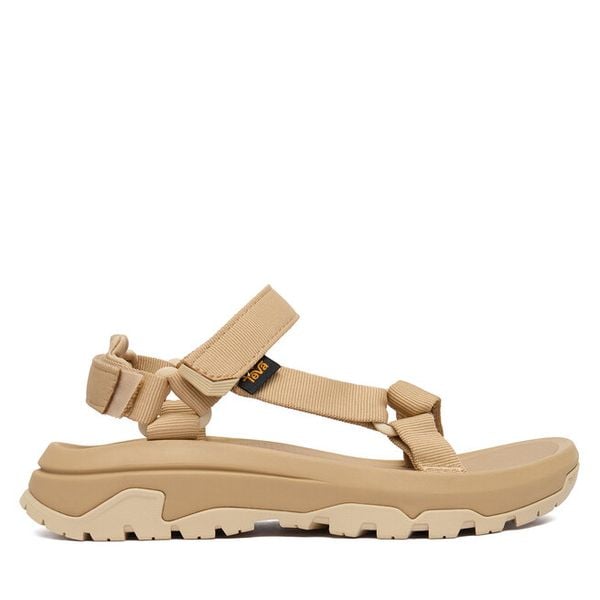 Sandały Teva. Brązowe sandały Teva, bez wzorów, sportowe, bez obcasa, bez zapięcia. Za 379.99 zł.