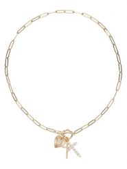 U.S. Polo Assn. Pozłacany naszyjnik z kamieniami ozdobnymi - dł. 42 cm rozmiar: onesize. Białe naszyjniki U.S. Polo Assn., metalowe. Za 69.99 zł.