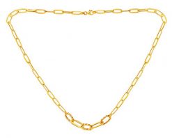 Złoty naszyjnik - paper clip. Żółte naszyjniki Apart, złote. Za 2,559.00 zł.