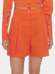 Patrizia Pepe Szorty materiałowe 2P1617/A23-R825 Pomarańczowy Regular Fit. Brązowe szorty Patrizia Pepe, bez wzorów, z bawełny. Za 339.99 zł.