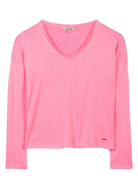 Herrlicher Sweter "Patti" w kolorze różowym rozmiar: XL. Różowe swetry Herrlicher, xl, bez wzorów, bez ramiączek. Za 124.95 zł.