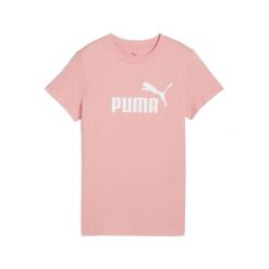 Damska koszulka z logo ESS No. 1 PUMA Pink Fruit. Czerwone bluzki Puma, xs, bez wzorów, sportowe, bez kołnierzyka, bez ramiączek. W wyprzedaży za 90.30 zł.