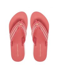 Tommy Hilfiger Japonki TH Webbing Beach Sandal FW0FW08739 Koralowy. Pomarańczowe klapki TOMMY HILFIGER, bez wzorów, z materiału, bez obcasa. Za 199.99 zł.