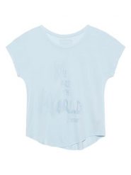 True Religion Koszulka w kolorze błękitnym rozmiar: L. Niebieskie bluzki True Religion, l, bez wzorów, bez kołnierzyka, bez ramiączek. Za 95.01 zł.