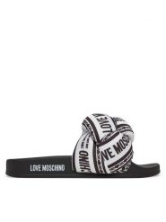 LOVE MOSCHINO Klapki JA28312G0MIW310A Biały. Białe klapki Love Moschino, bez wzorów, z materiału, bez obcasa. Za 689.99 zł.