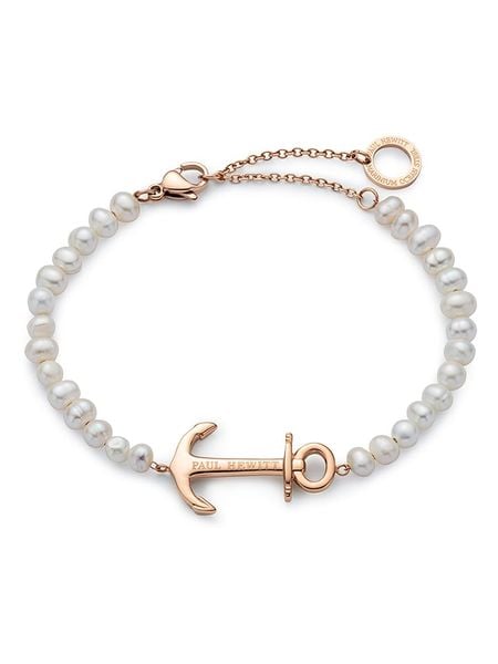 Paul Hewitt Bransoletka z perłami rozmiar: onesize. Białe bransoletki Paul Hewitt, z perłą, ze stali. Za 157.35 zł.