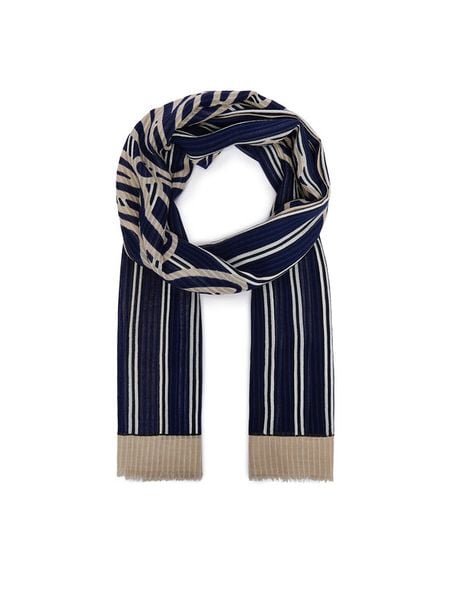 Tommy Hilfiger Szal Script AW0AW18869 Granatowy. Niebieskie rękawiczki TOMMY HILFIGER, bez wzorów. Za 249.99 zł.
