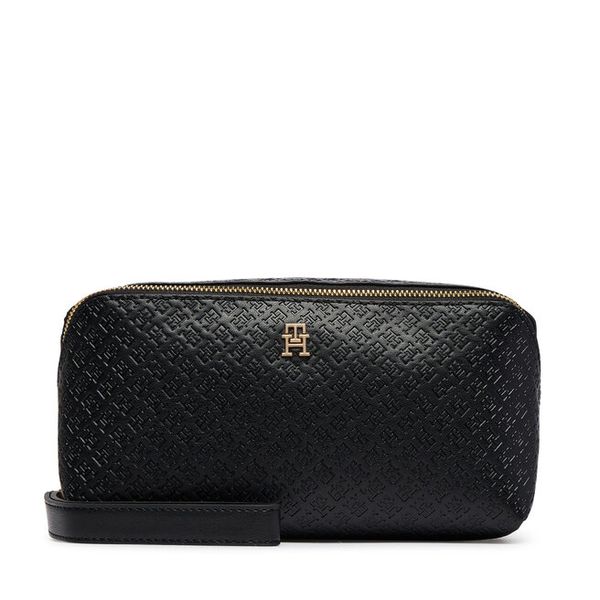 Kosmetyczka Tommy Hilfiger. Czarne kufry i kosmetyczki TOMMY HILFIGER, bez wzorów, bez dodatków. Za 309.99 zł.