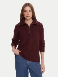 Barbour Sweter LKN1579RE88 Bordowy Regular Fit. Czerwone swetry Barbour, bez wzorów, z syntetyku, bez ramiączek. Za 729.99 zł.