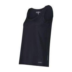 Damski tank top CMP. Czarne topy CMP, bez wzorów, bez kołnierzyka, bez ramiączek. Za 217.50 zł.
