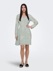 ONLY Sukienka w kolorze miętowo-białym rozmiar: XS. Zielone sukienki Only, xs, bez wzorów, z wiskozy, bez kołnierzyka, bez ramiączek, mini. Za 86.99 zł.