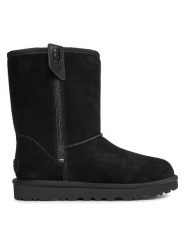 UGG Skórzane botki "Classic Short" w kolorze czarnym rozmiar: 39. Czarne botki UGG, bez wzorów, z wełny, bez obcasa, bez zapięcia. Za 770.51 zł.