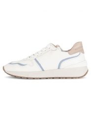 Gabor Skórzane sneakersy w kolorze beżowo-błękitno-białym rozmiar: 38,5. Białe trampki Gabor, bez wzorów, bez zapięcia. Za 285.49 zł.