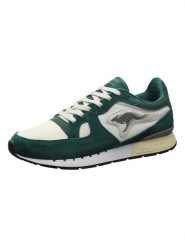 Kangaroos Skórzane sneakersy "Coil R1 Archive" w kolorze kremowo-zielonym rozmiar: 43. Brązowe trampki KangaROOS, bez wzorów, z materiału, bez zapięcia. Za 217.99 zł.