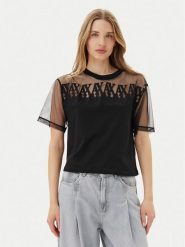 Armani Exchange T-Shirt XW000516 AF10359 UC001 Czarny Cropped Fit. Czarne t-shirty Armani Exchange, s, bez wzorów, z bawełny, bez kołnierzyka, bez ramiączek. Za 288.90 zł.