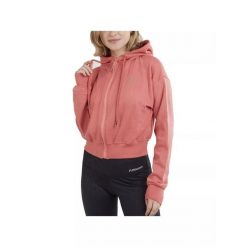 Damska bluza z kapturem Fundango Draug Crop. Czerwone bluzy FUNDANGO, xl, bez wzorów, z bawełny, z kapturem. Za 299.00 zł.