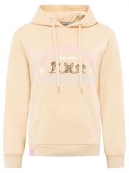 Zwillingsherz Bluza "Dog Life" w kolorze beżowym rozmiar: L/XL. Brązowe bluzy Zwillingsherz, l, bez wzorów, z kapturem. Za 130.99 zł.