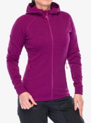 Bluza z kapturem damska Rab Nexus Hoody. Fioletowe bluzy RAB, m, bez wzorów, z elastanu, z kapturem. Za 422.39 zł.