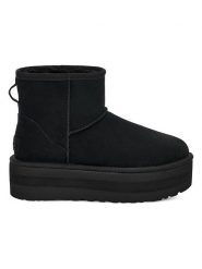 UGG Skórzane botki "W Classic Mini Platform" w kolorze czarnym rozmiar: 40. Czarne botki UGG, bez wzorów, ze skóry, bez obcasa, na platformie, bez zapięcia. Za 703.45 zł.