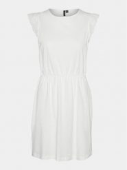 Vero Moda Sukienka letnia Emily 10305216 Biały Regular Fit. Białe sukienki Vero Moda, na lato, s, bez wzorów, z bawełny, bez kołnierzyka, bez ramiączek. Za 69.99 zł.